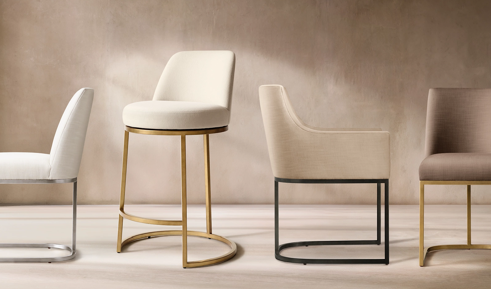 Ligné Swivel Fabric Bar & Counter Stool Oak bar stool for home