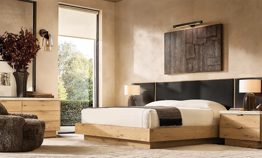 Lumi Closed Nightstand Oak for bedroom