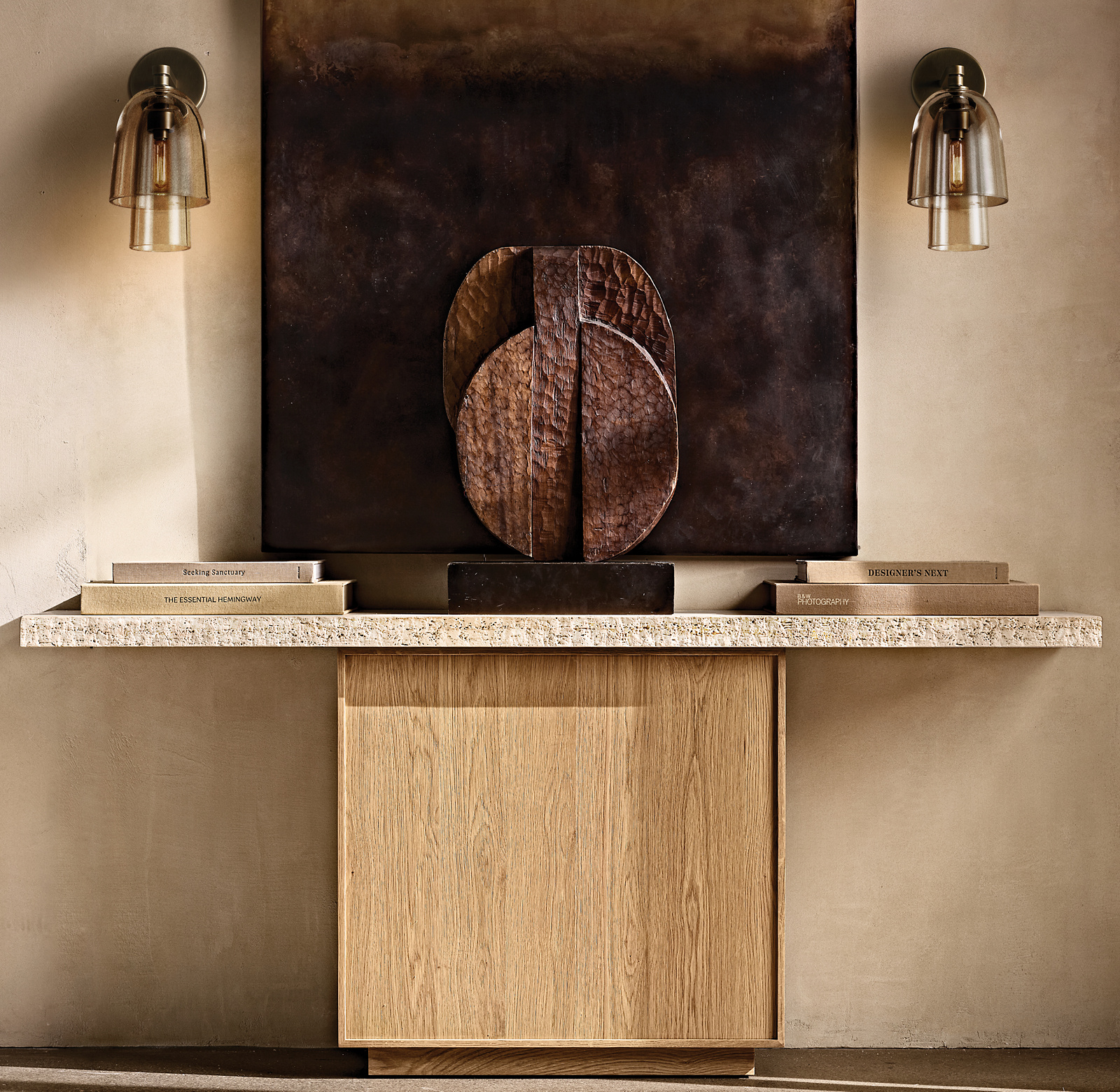 Lumi Console Table Oak for living room