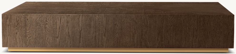 Detail view of Machinto Coffee Table showing oak coffee table design