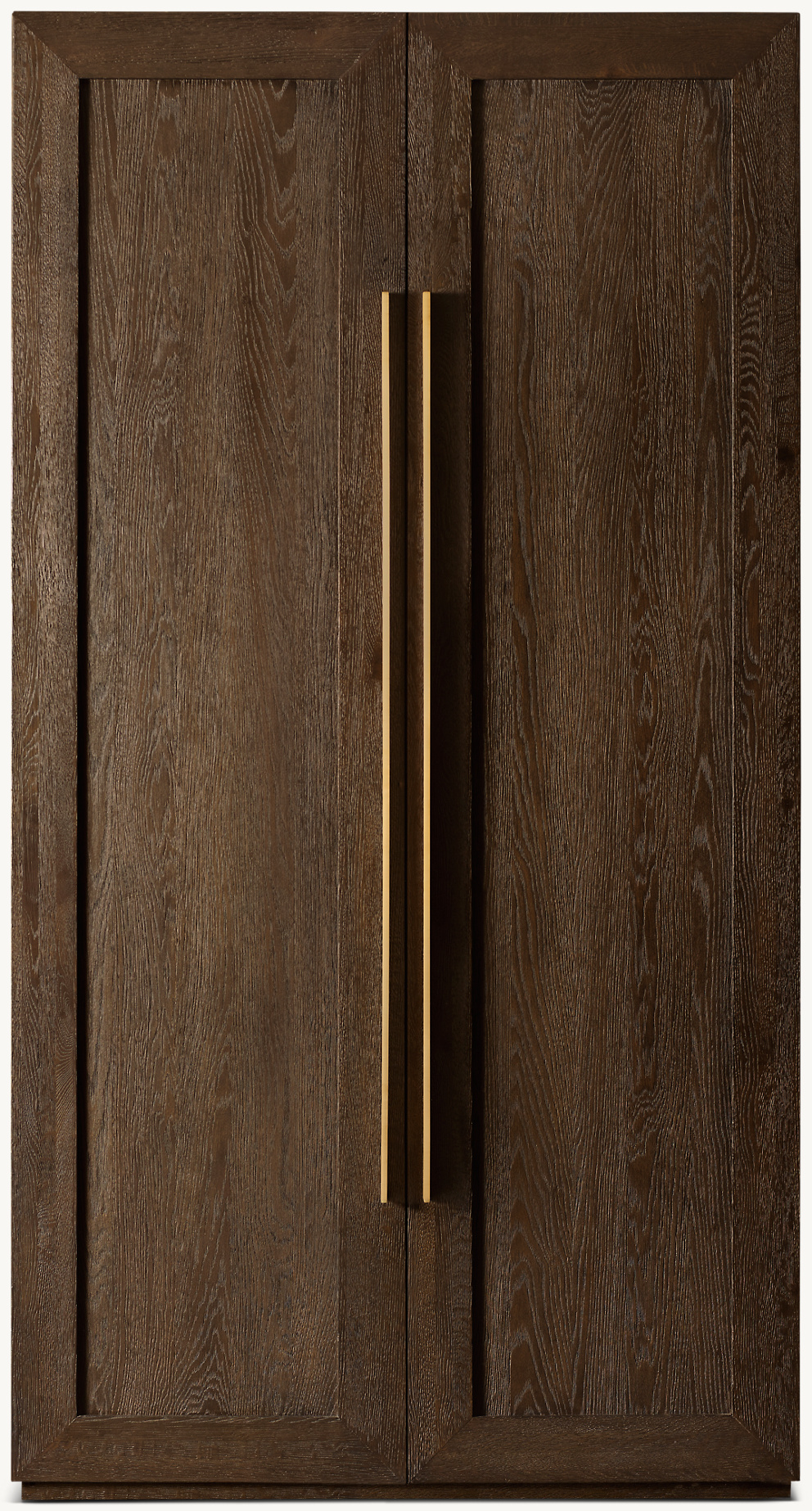 Detail view of Machinto Panel Double-Door Cabinet showing aluminum cabinet design