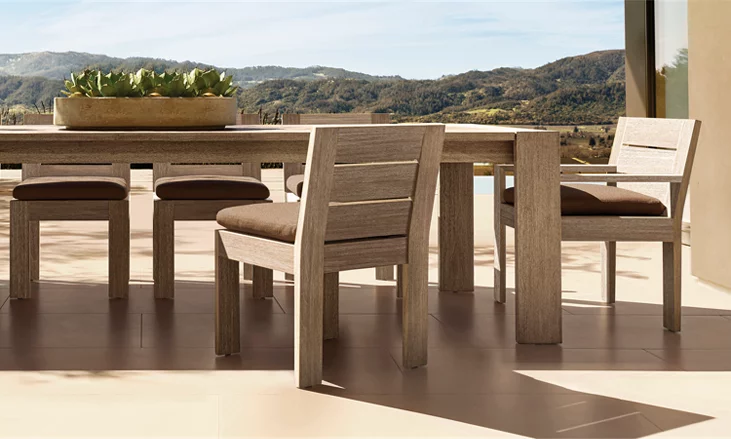 Marbella Teak Rectangular Dining Table for outdoor patio
