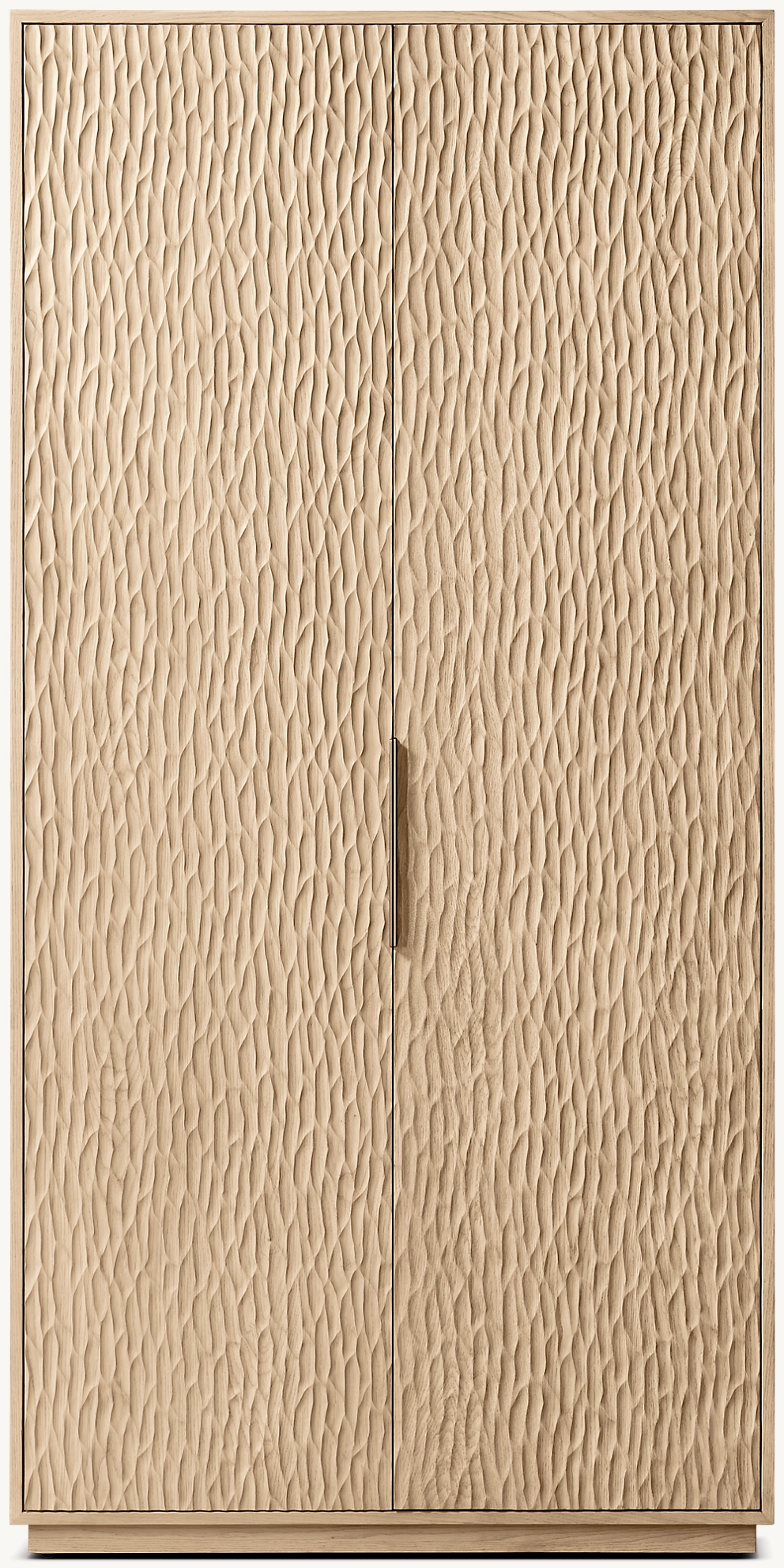 Detail view of Melbourne Cabinet showing oak cabinet design