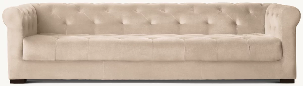 Modena Chesterfield Sofa With Tufted Seat Oak for living room