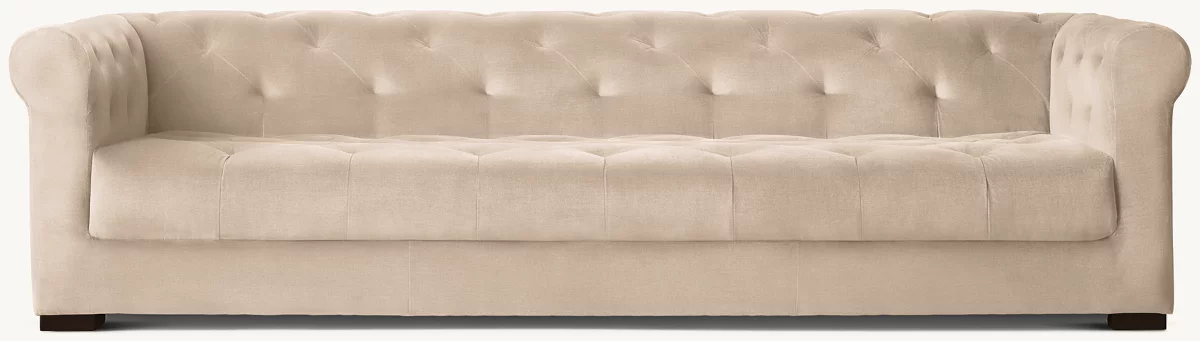 Modena Chesterfield Sofa With Tufted Seat Oak for living room