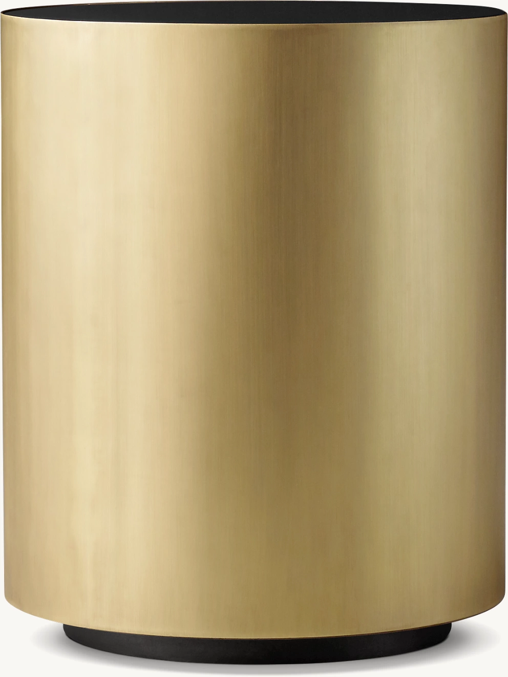 Detail view of Moore Round Side Table showing finish side table design