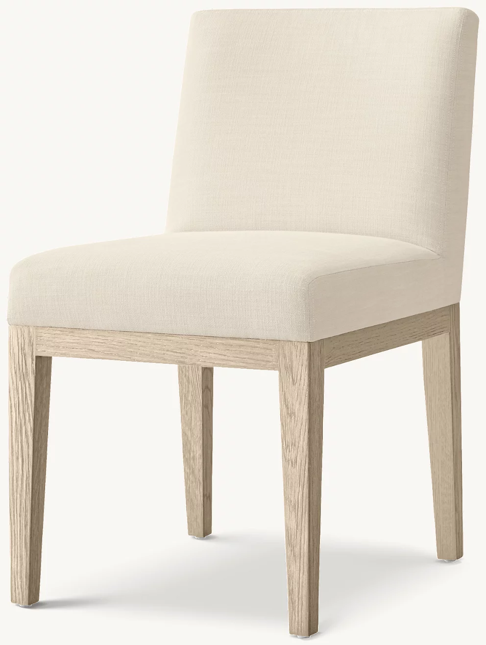 Detail view of Morgan Side Chair showing wood side chair design
