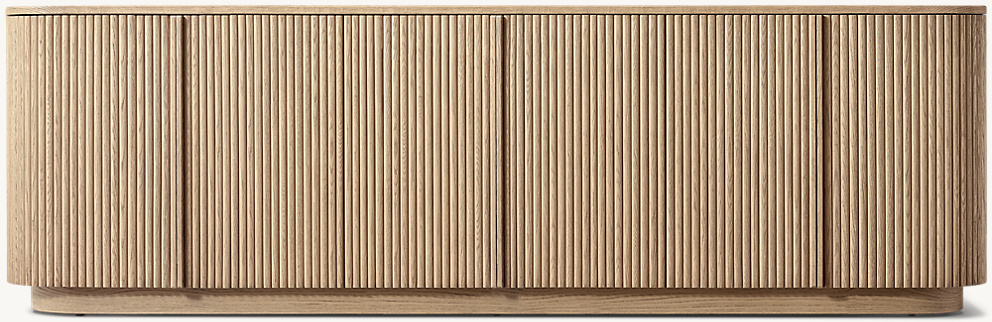 Detail view of Mulholland 6-Door Sideboard showing oak sideboard design