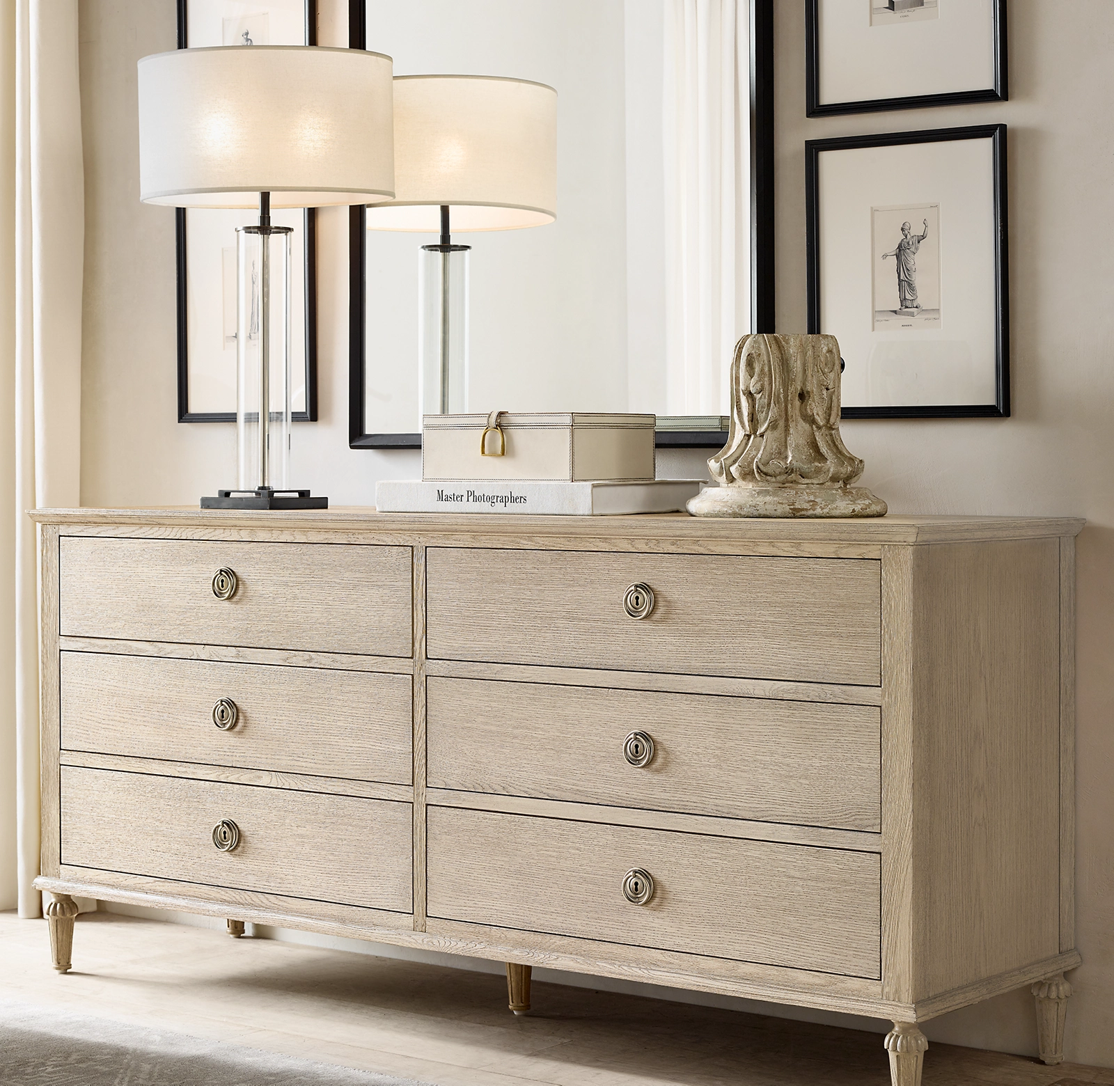 Maison 6-Drawer Dresser Oak for bedroom