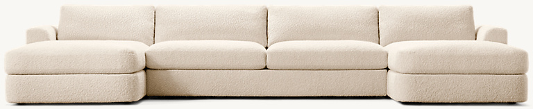 Detail view of Mara Customizable Sectional showing fabric sectional design
