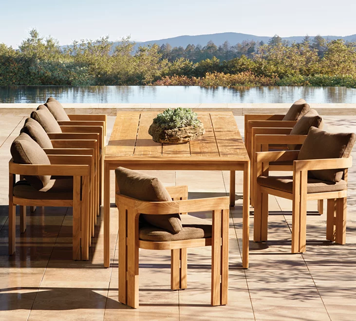 Matira Teak Rectangular Dining Table for outdoor patio