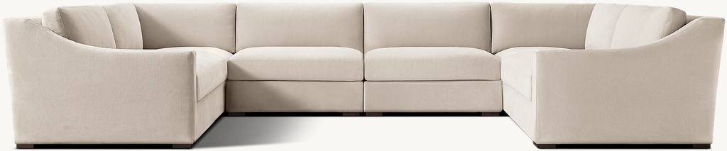 Modena Modular Slope Arm Customizable Sectional Oak for home