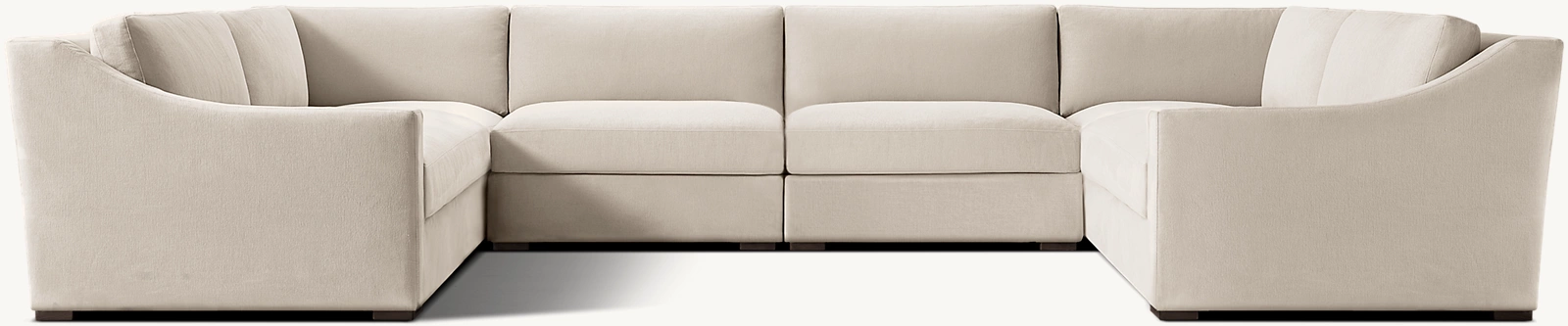Modena Modular Slope Arm Customizable Sectional Oak for home