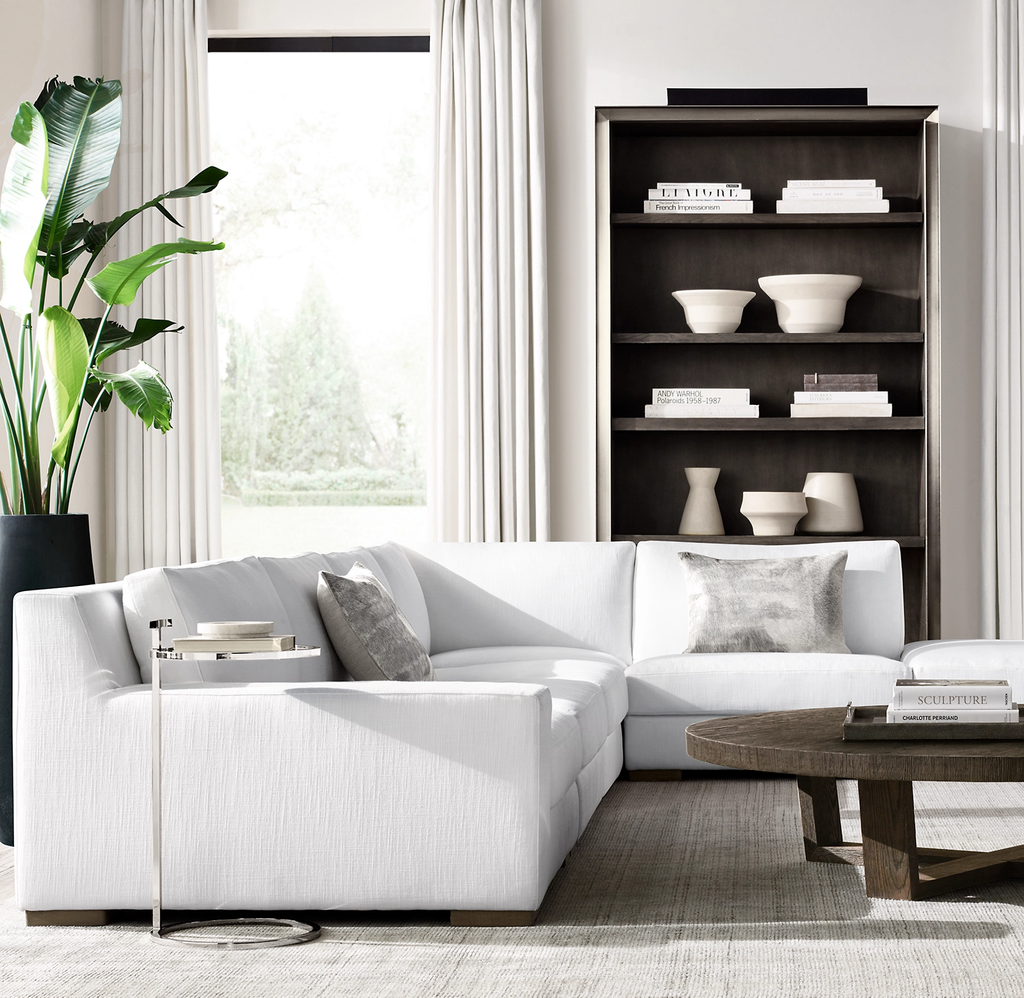 Modena Modular Track Arm Customizable Sectional Oak for home