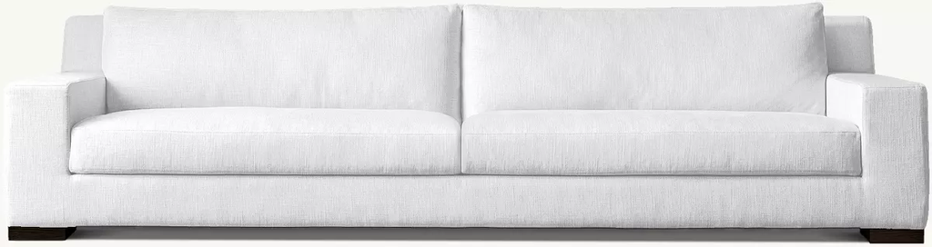 Detail view of Modena Track Arm Sofa showing oak sofa design