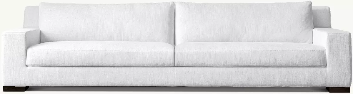Detail view of Modena Track Arm Sofa showing oak sofa design