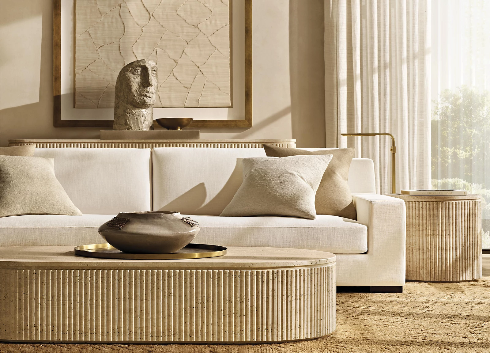 Modena Track Arm Sofa Oak for living room