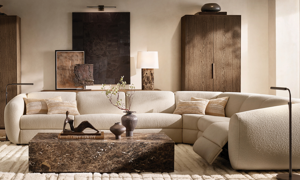 Montecito 4-Door Media Console Aluminum for living room
