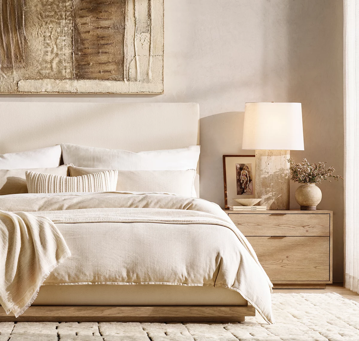 Montecito Closed Nightstand Aluminum for bedroom