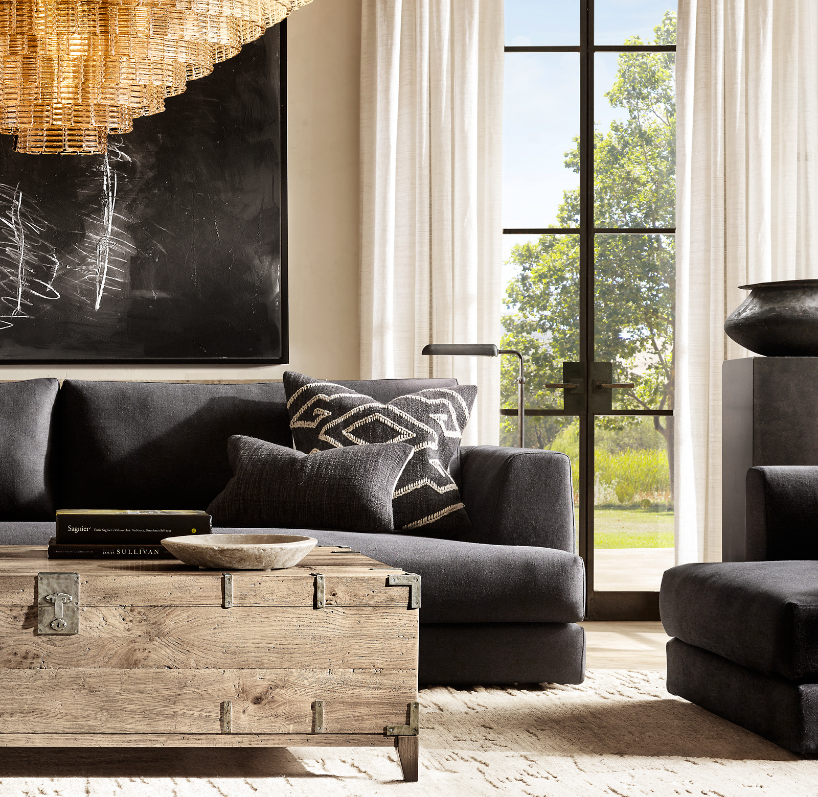 Monza Bench-Cushion Sofa Fabric for living room