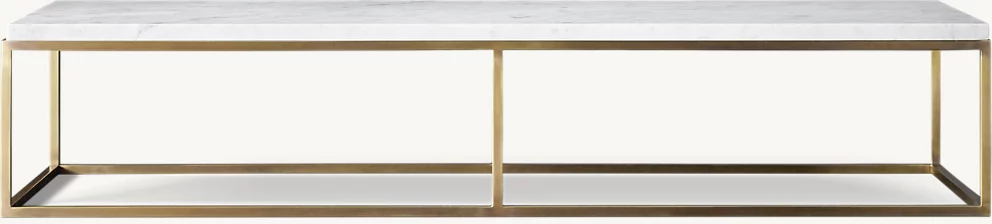 Detail view of Nicholas Marble Coffee Table showing marble coffee table design