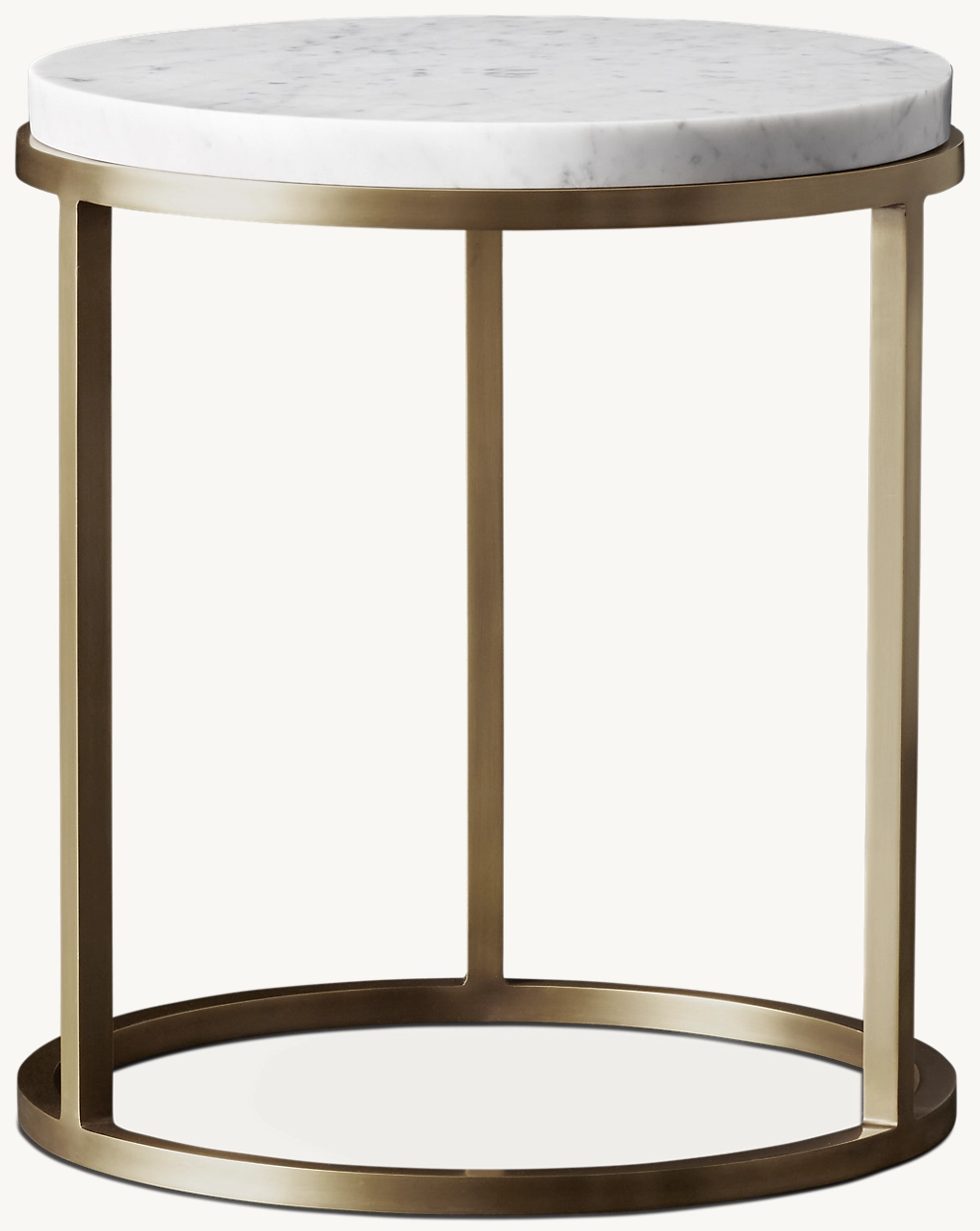 Detail view of Nicholas Marble Round Side Table showing marble side table design