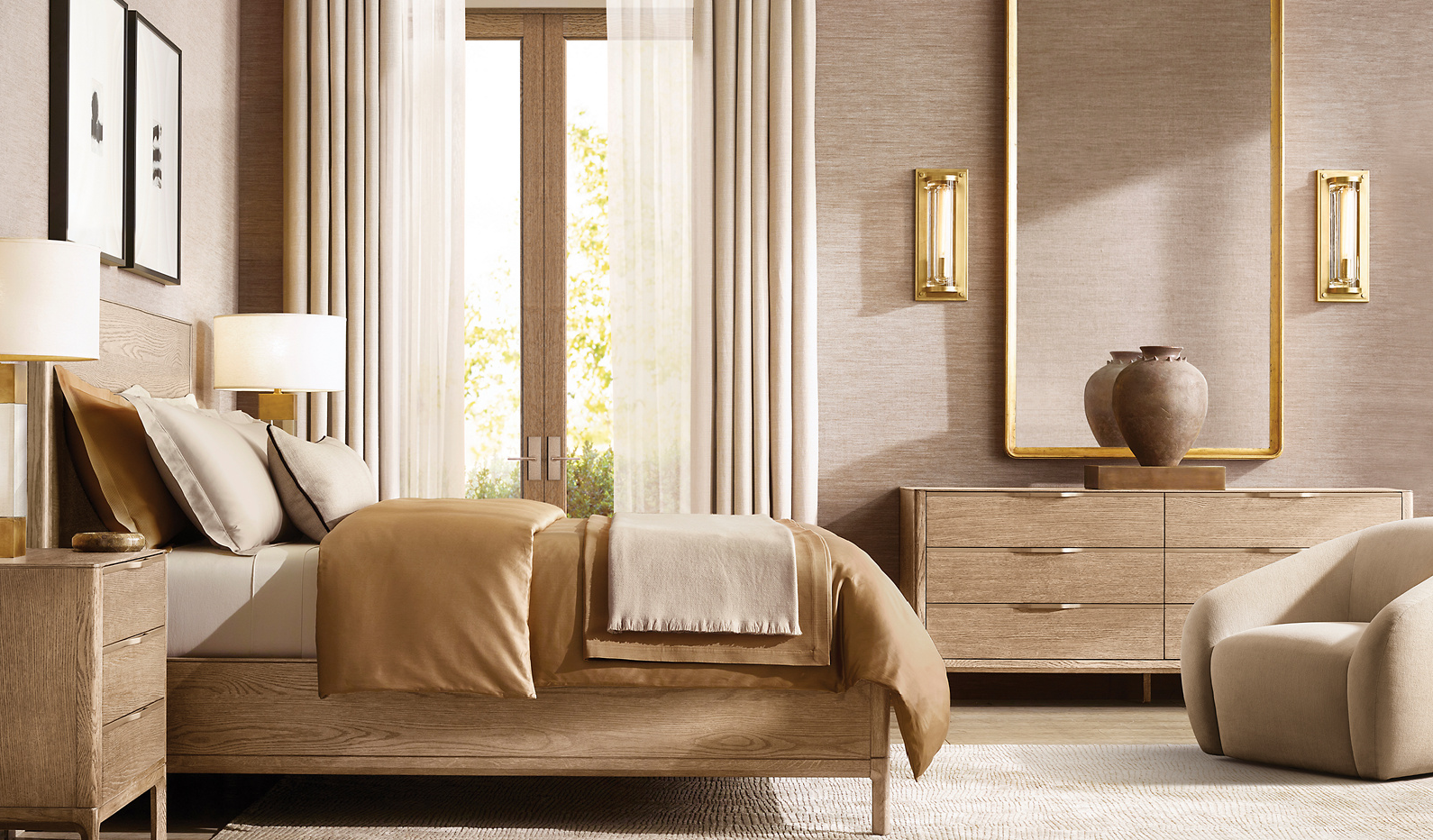 Oslo 6-Drawer Dresser Oak for bedroom