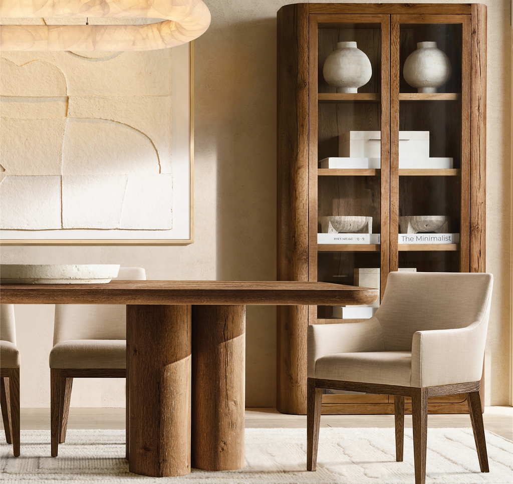 Oslo Cylinder Rectangular Dining Table Oak for dining room