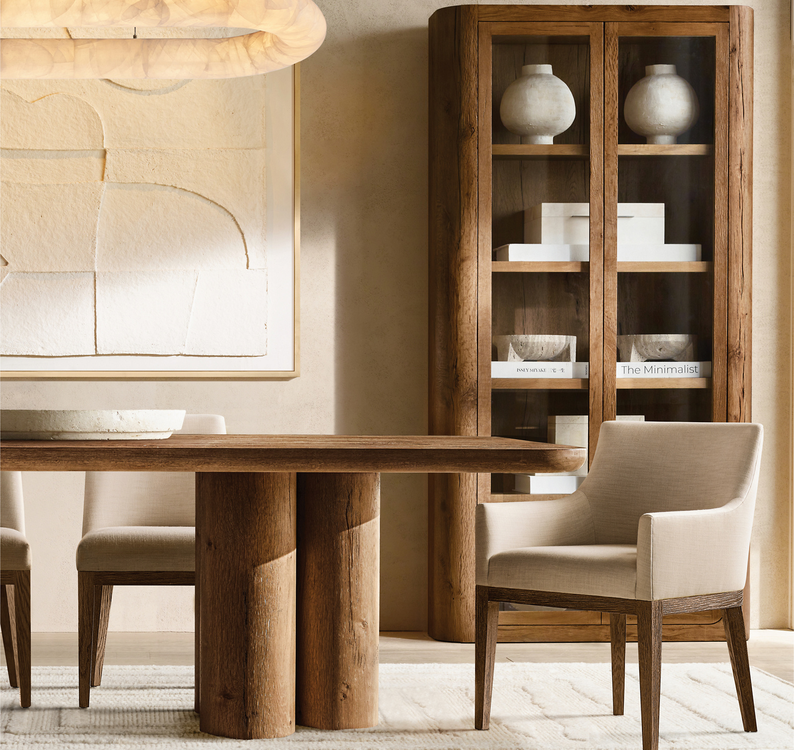Oslo Cylinder Rectangular Dining Table Oak for dining room
