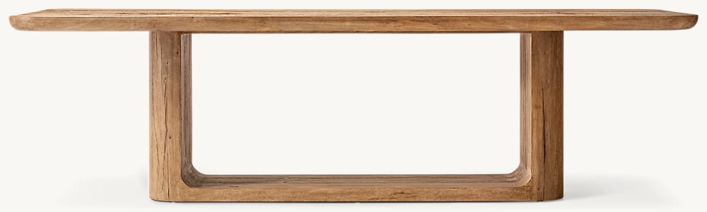 Detail view of Oslo Open Rectangular Dining Table showing oak rectangular dining table design