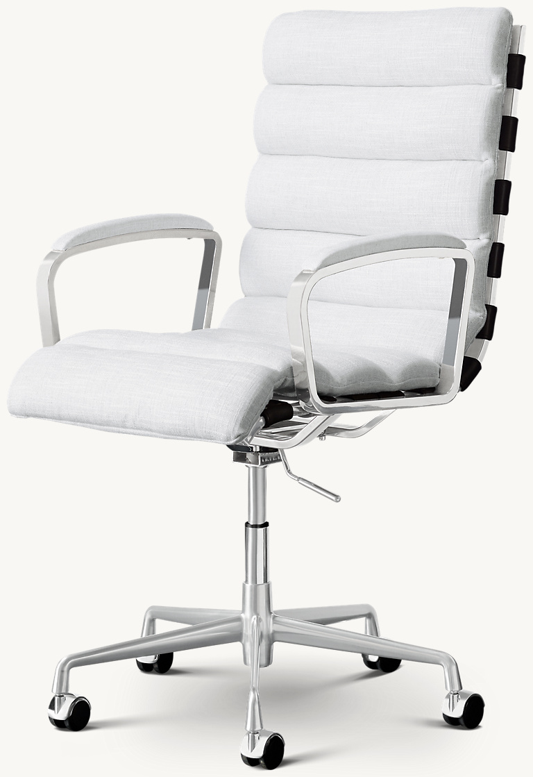 Detail view of Oviedo Desk Chair showing leather desk chair design