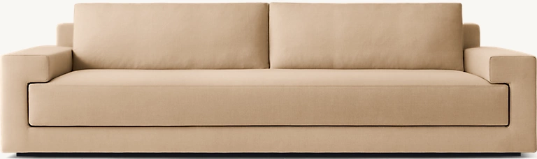 Detail view of Piero Sofa showing fabric sofa design