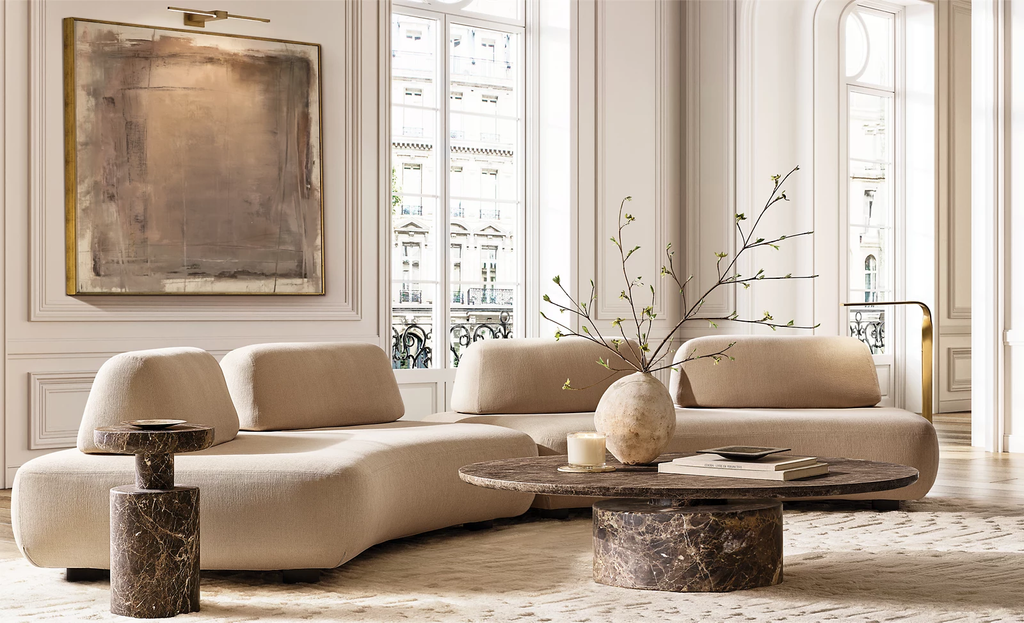 Ponti Round Coffee Table Marble for living room
