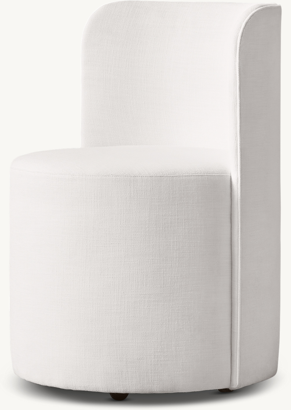 Detail view of Reynaux Curve Swivel Chair showing wood armchair design