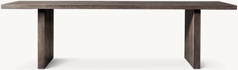 Detail view of Reclaimed Oak Plank Rectangular Dining Table showing oak rectangular dining table design