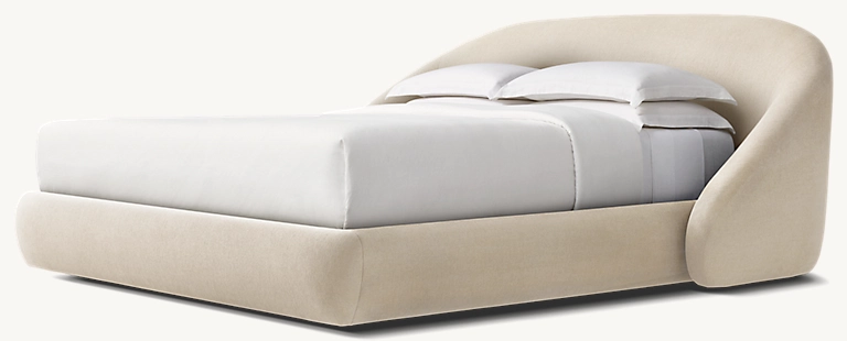 Detail view of Reyna Fabric Shelter Bed showing fabric bed design