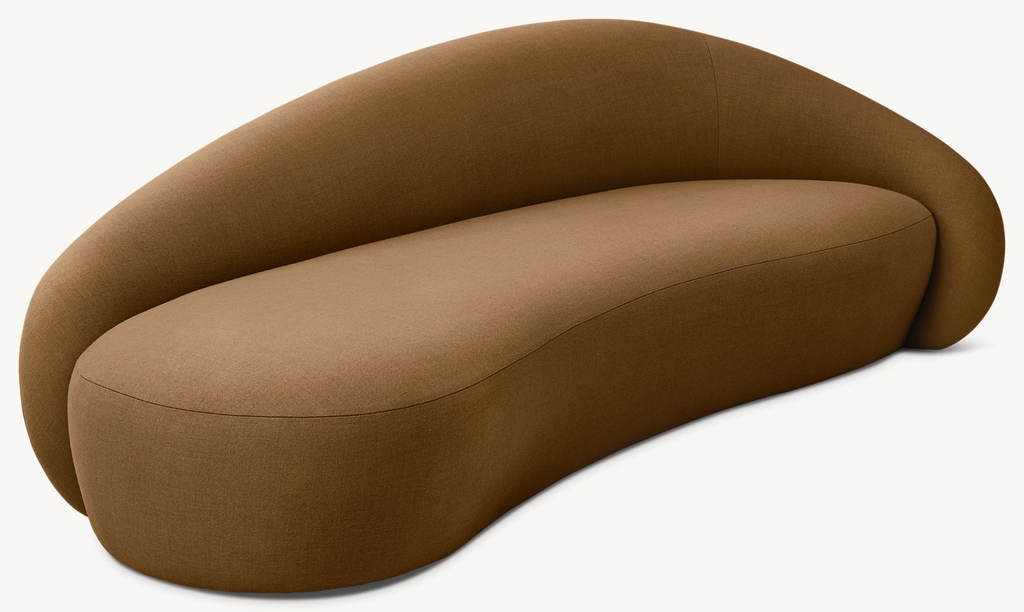 Detail view of Reyna Left-Arm Asymmetrical Sofa showing fabric sofa design