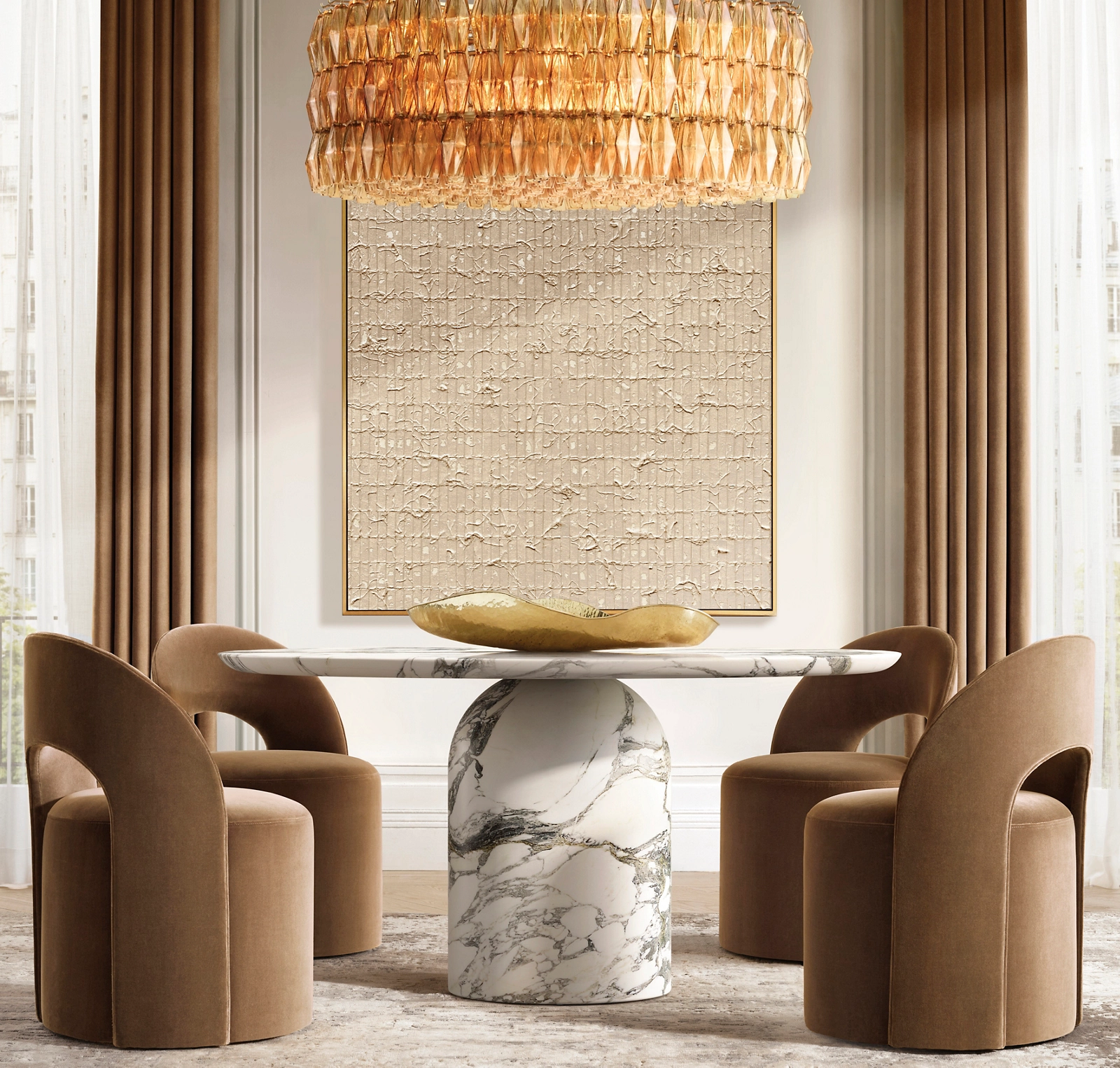 Reynaux Slope Open-Back Dining Chair Wood furniture for dining room