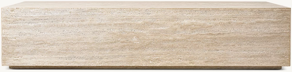Detail view of Rocco Coffee Table showing aluminum coffee table design