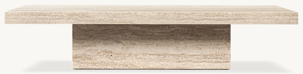 Detail view of Romeo Coffee Table showing marble coffee table design