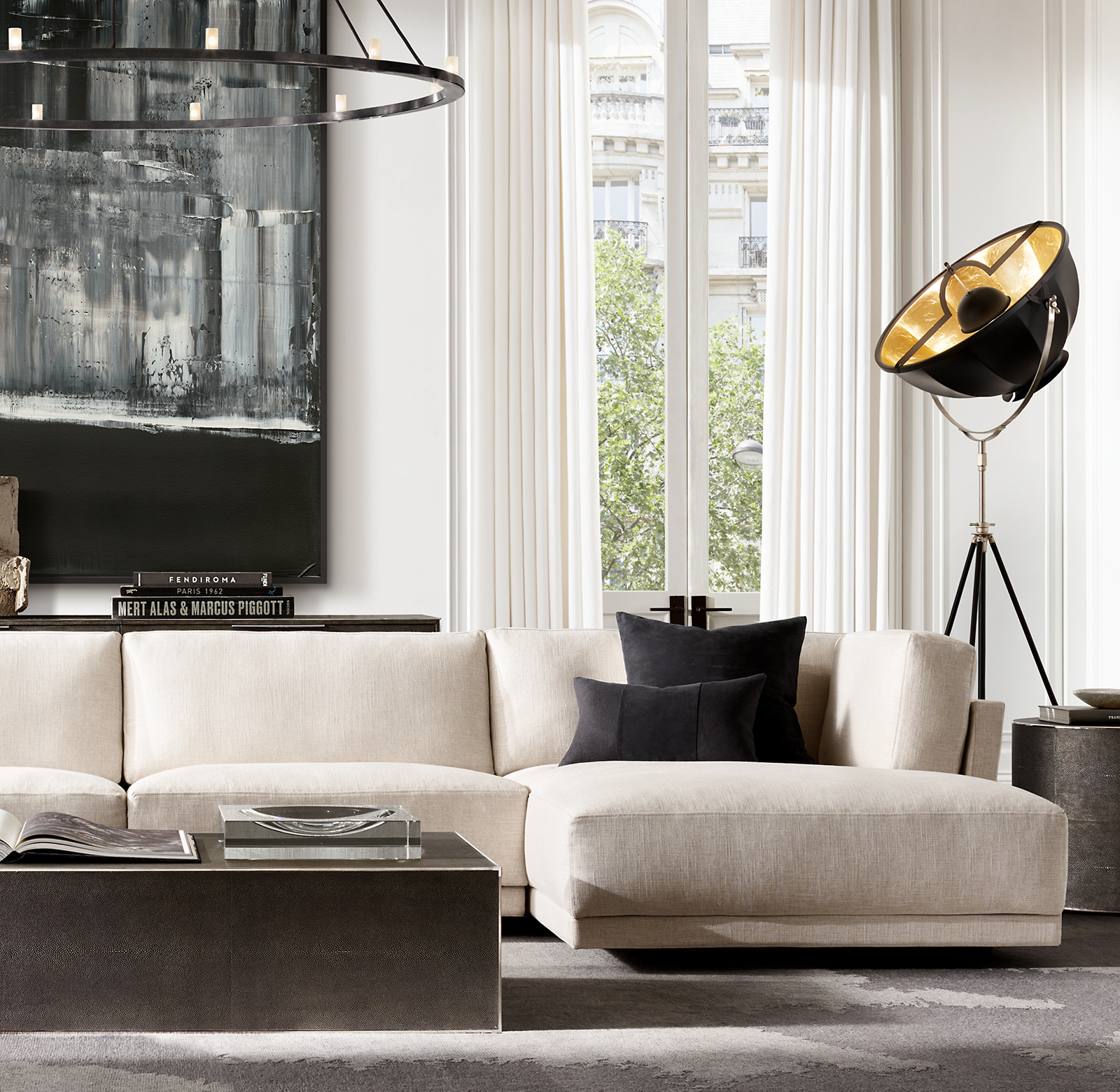 Saunderson Shagreen Cube Coffee Table for living room