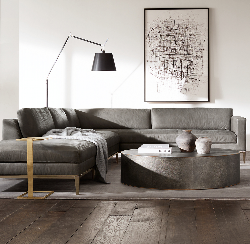 Saunderson Shagreen Cylinder Coffee Table for living room