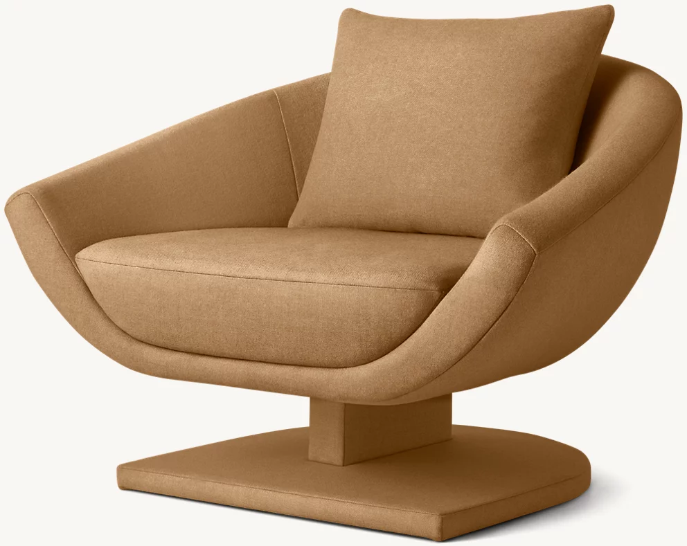 Detail view of Scala Chair showing fabric furniture design