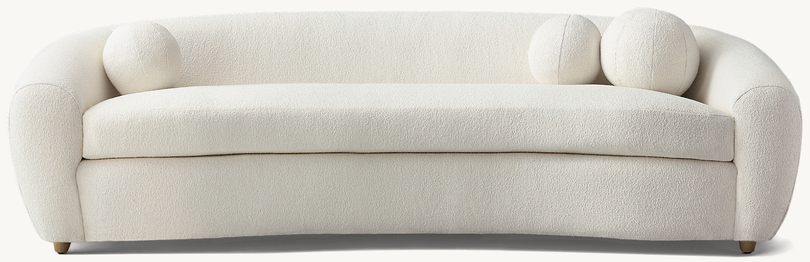 Detail view of Sylvain Sofa showing fabric sofa design