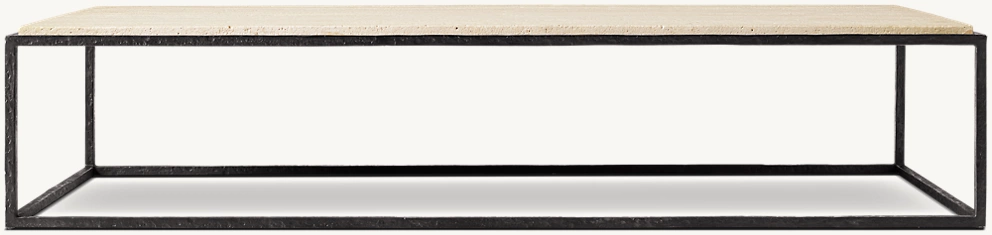 Detail view of Salvador Stone Coffee Table showing marble coffee table design