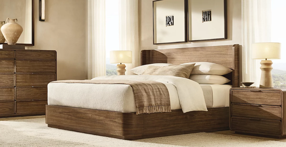 Santiago Closed Nightstand Walnut for bedroom