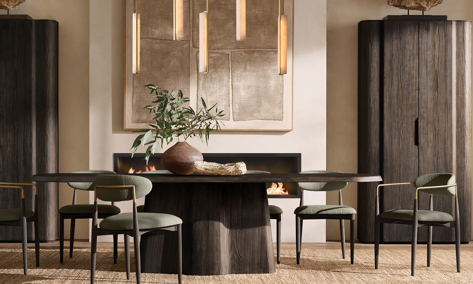 Strada Rectangular Dining Table Marble for dining room