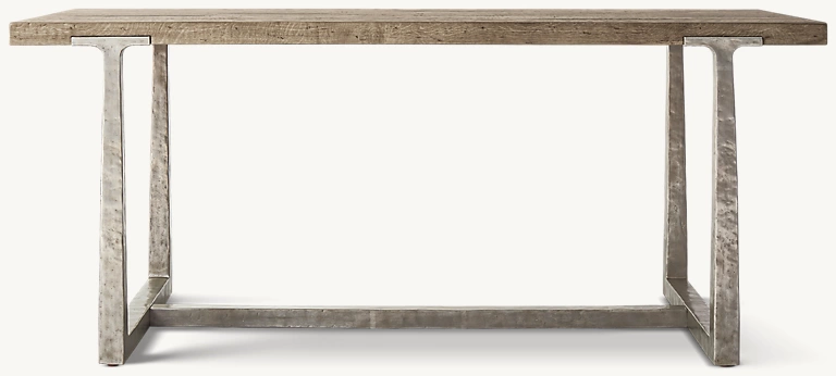 Detail view of T-Brace Desk showing aluminum desk design