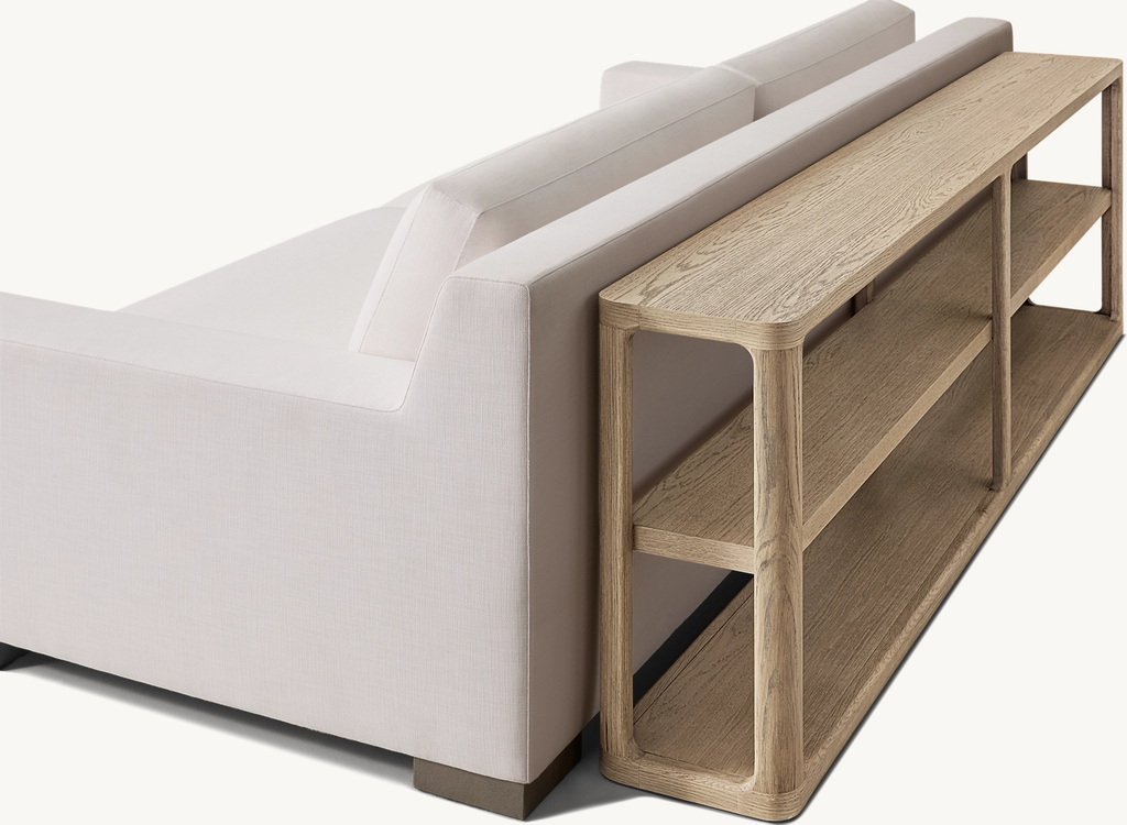 Trieste Low Console Table Oak for living room