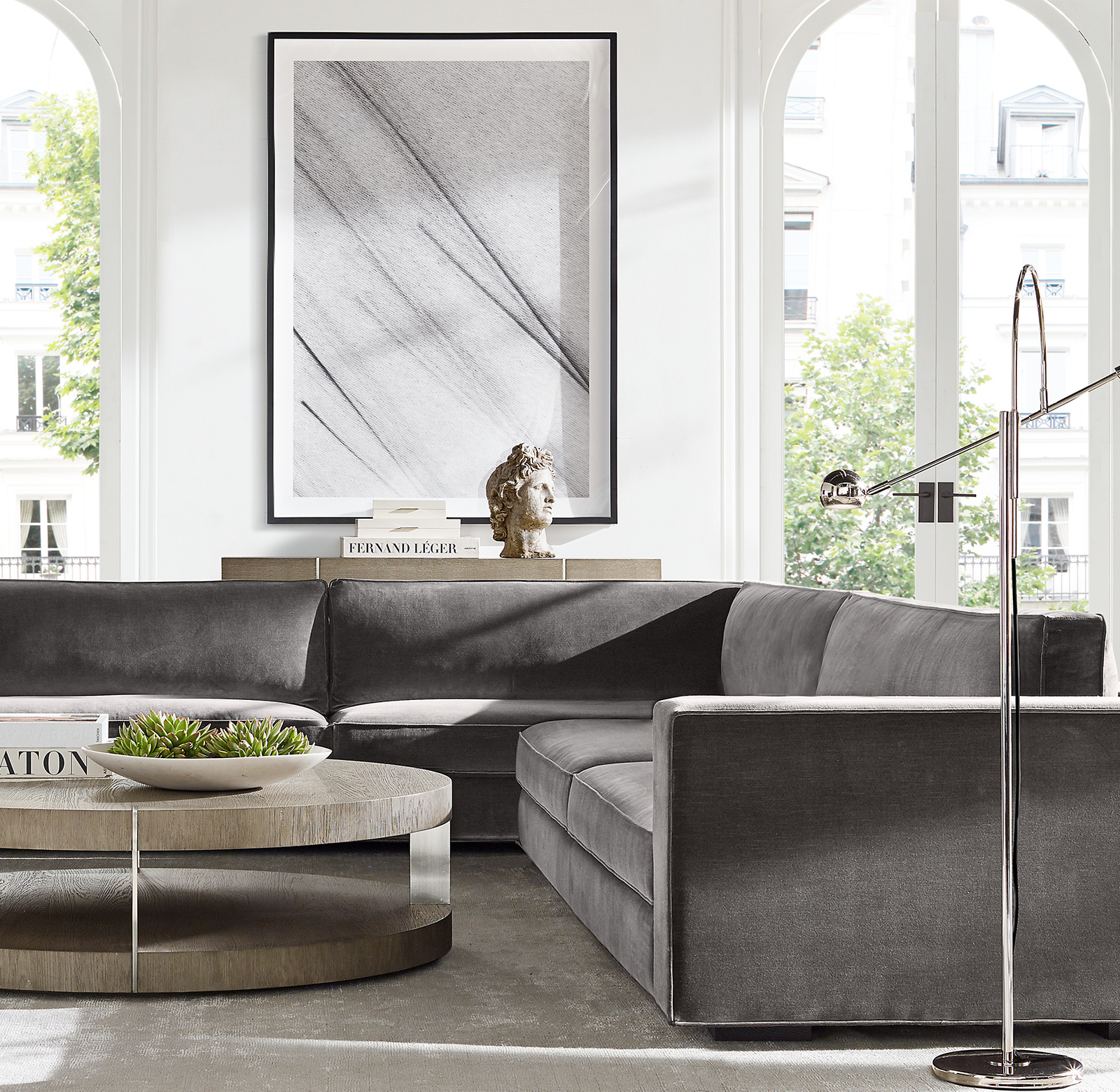 Verrazano Round Coffee Table Oak for living room